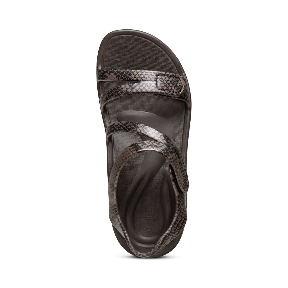 Aetrex Women's Jillian Sport Water-Friendly Sandals - Brown | USA ADJ9ERN